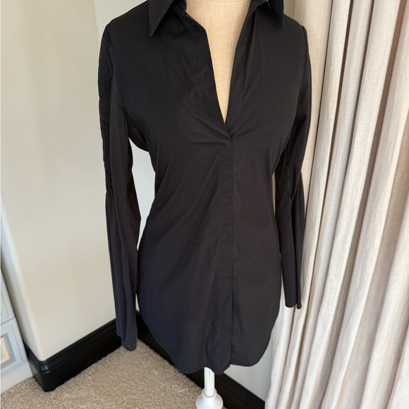 Bailey 44 Black Long-Sleeve Collared Tunic - Picture 3 of 3